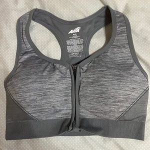 Avia zip front sports bra